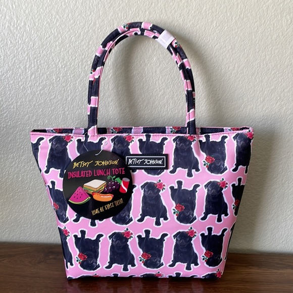 Betsey Johnson Handbags - NWT Betsey Johnson Insulated Lunch Tote. Dog Lovers Design.